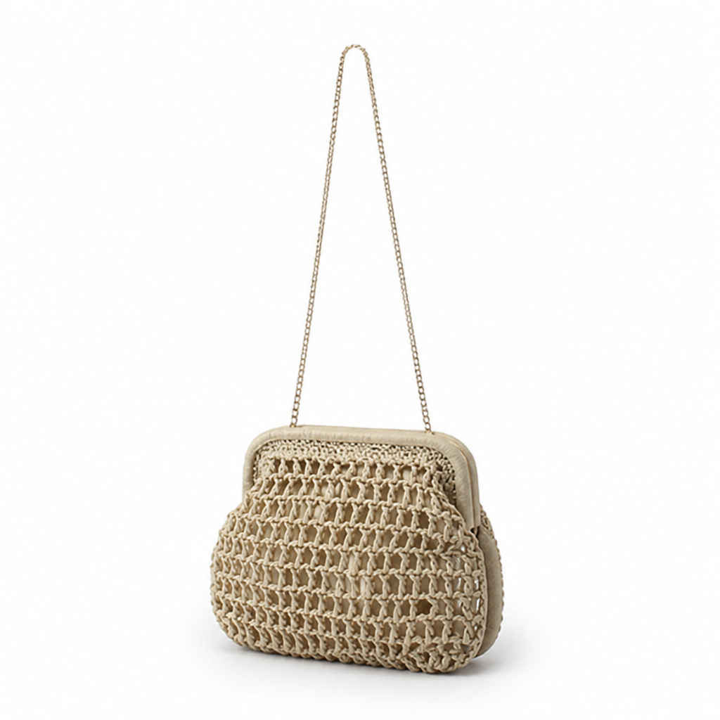 Sustainable Woven & Fine Chain Handbag | ribuella