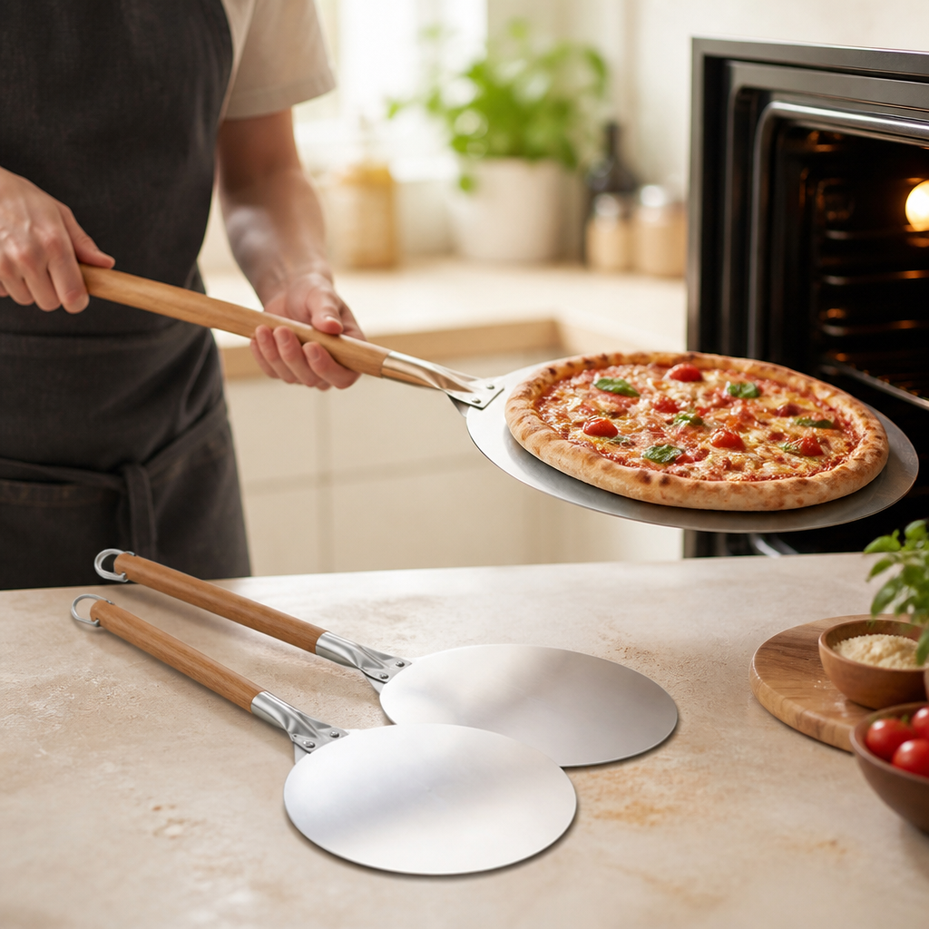 Thin Tapered Stainless Steel Pizza Peel Set (Assorted Sizes) | ribuella