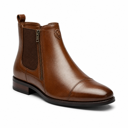 Timeless Lion Emblem Chelsea Boots (Side Zipper) | ribuella