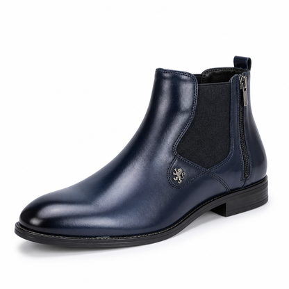 Timeless Lion Emblem Chelsea Boots (Side Zipper) | ribuella