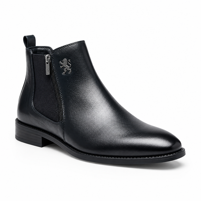 Timeless Lion Emblem Chelsea Boots (Side Zipper) | ribuella