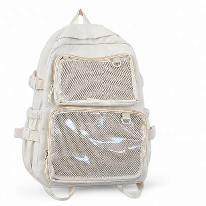 Transparent Mesh Multi-Compartment School Backpack | ribuella