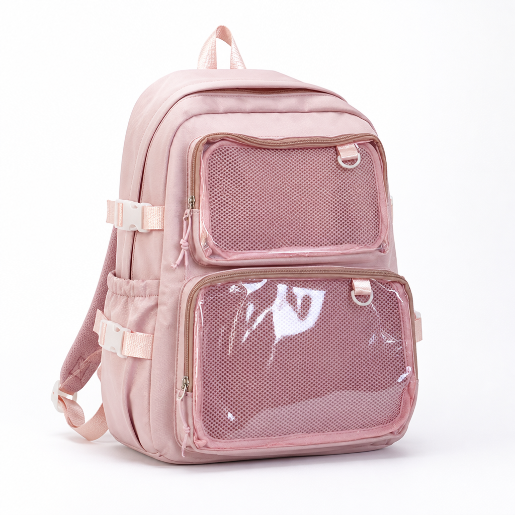 Transparent Mesh Multi-Compartment School Backpack | ribuella