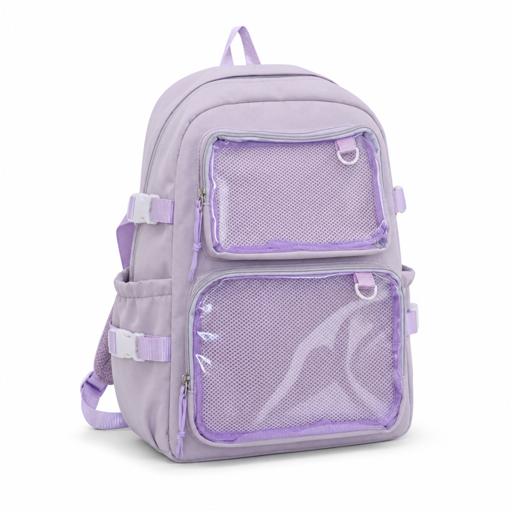 Transparent Mesh Multi-Compartment School Backpack | ribuella