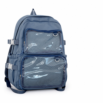 Transparent Mesh Multi-Compartment School Backpack | ribuella