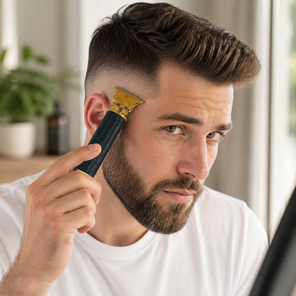 USB-Rechargeable Stainless Steel Hair & Beard Trimmer (60-Minute Runtime) | ribuella