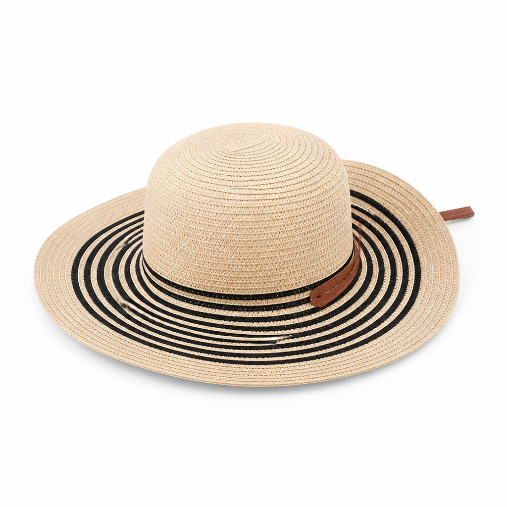 UV-Protective Wide Brim Straw Sun Hat (Adjustable Fit) | ribuella