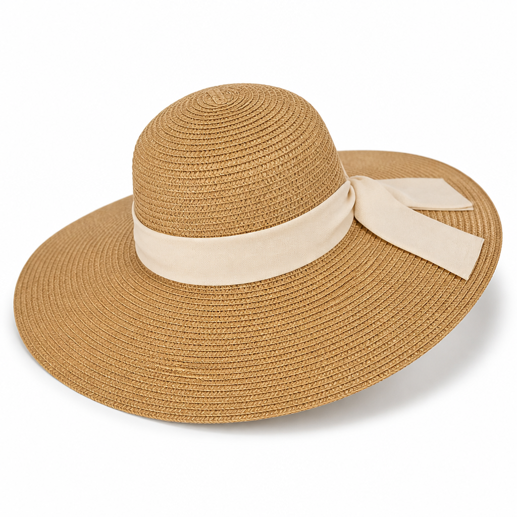 UV-Protective Wide Brim Straw Sun Hat (Adjustable Fit) | ribuella