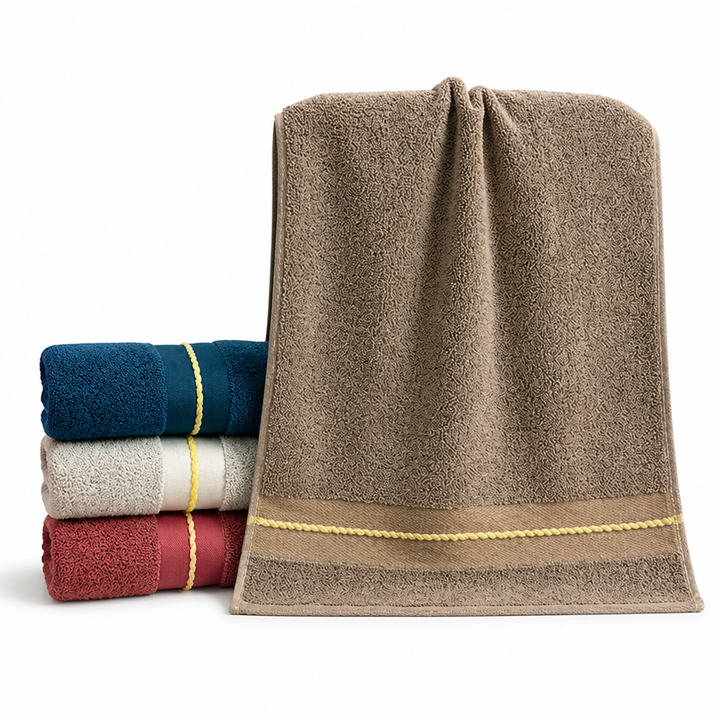 Ultra-Absorbent Cotton Terry Jacquard Bath Towel | ribuella
