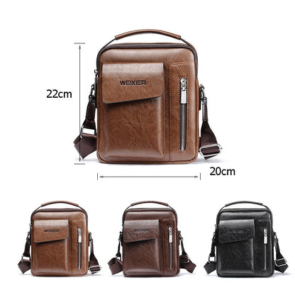 Stylish Everyday Leather Crossbody Bag for Men | ribuella