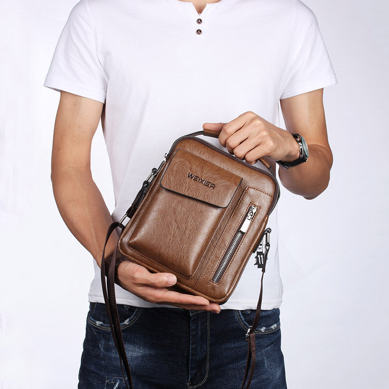 Stylish Everyday Leather Crossbody Bag for Men | ribuella