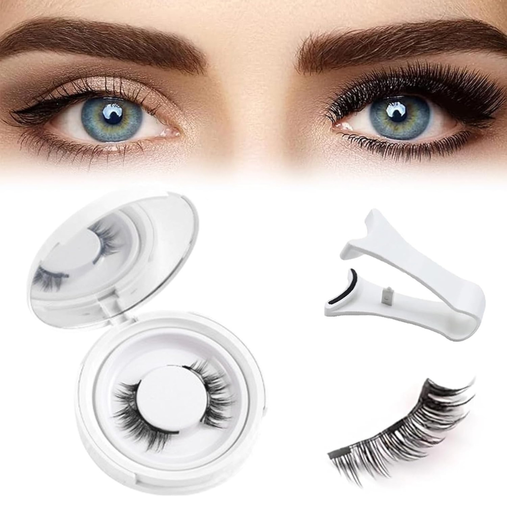 Reusable Magnetic Eyelash Set - Adhesive-Free - Hypoallergenic with Applicator | ribuella