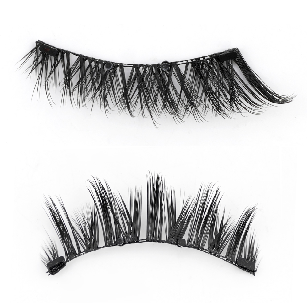 Reusable Magnetic Eyelash Set - Adhesive-Free - Hypoallergenic with Applicator | ribuella