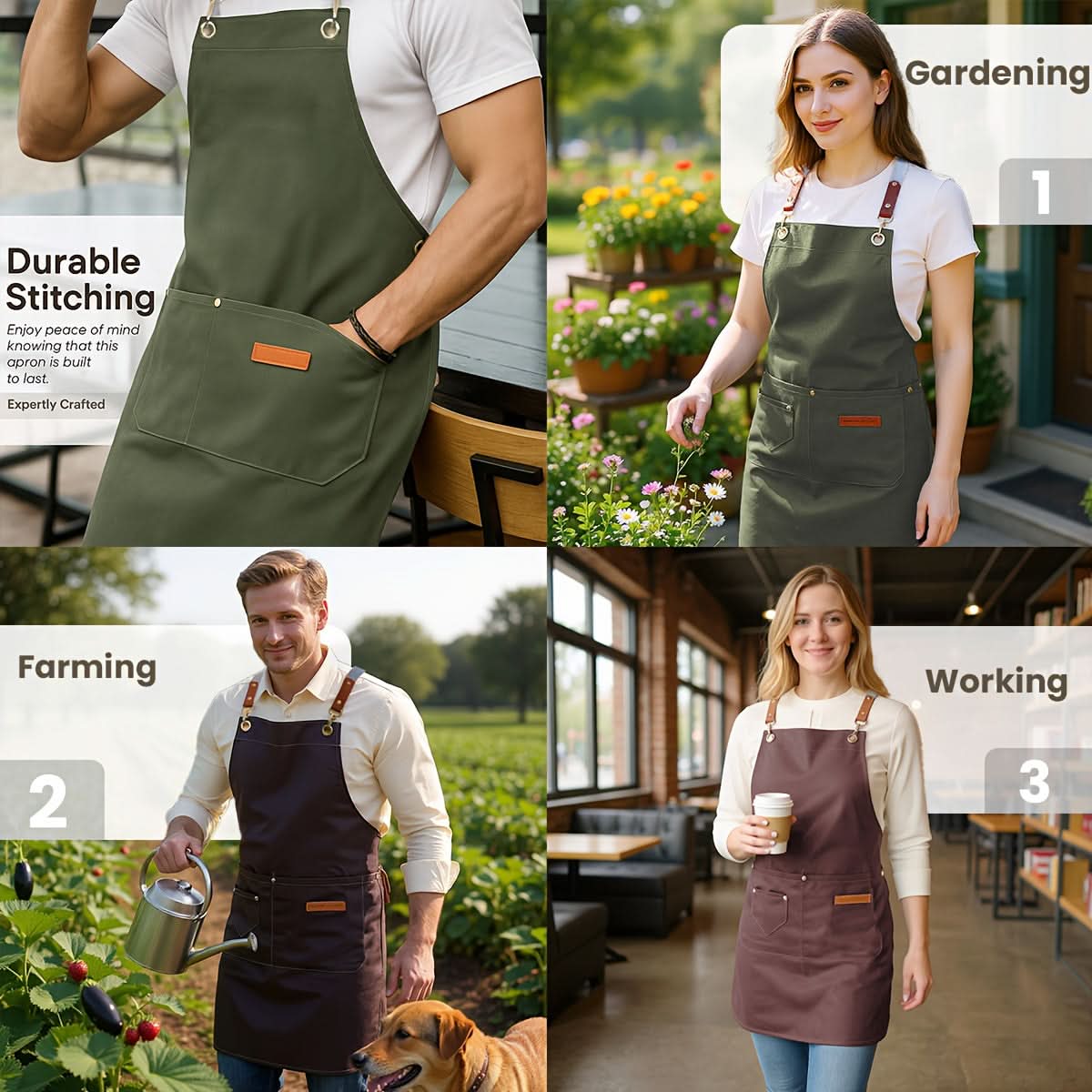 Utility Apron for Everyday Work - Durable and Organized Design | ribuella
