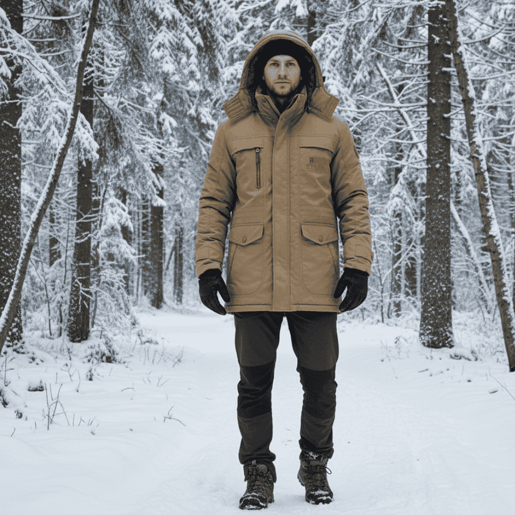 Parka acolchada PolarGuard — abrigo de largo medio resistente al viento