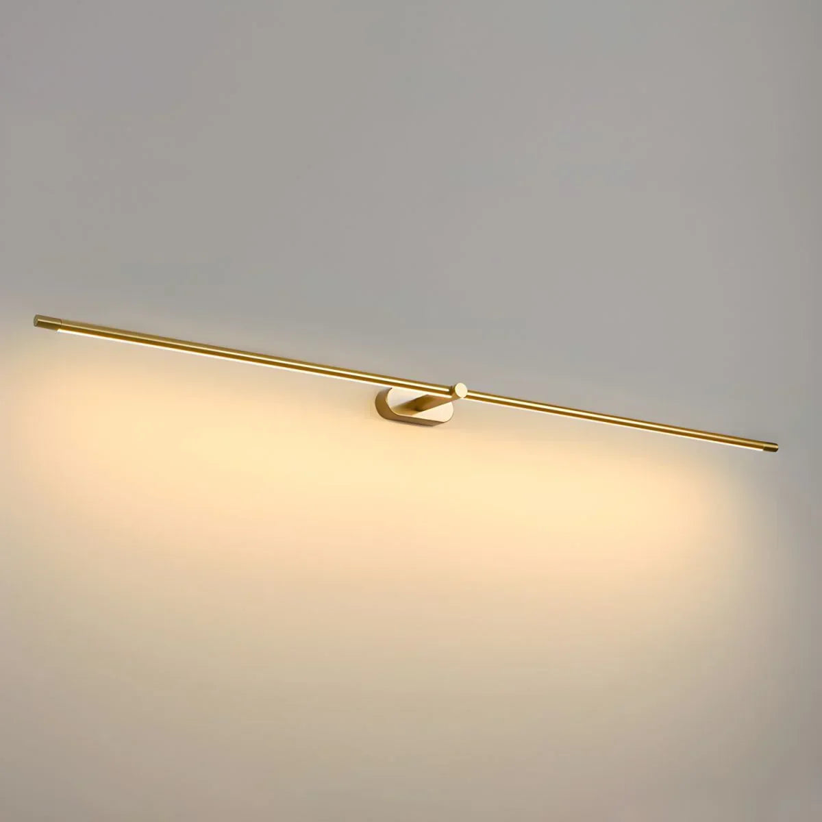 Ivox gull- og svart lineær vegglampe, ultratynt moderne design