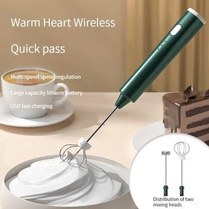 USB Rechargeable Mini Hand Mixer – 3 Speed Settings, Battery-Free | ribuella