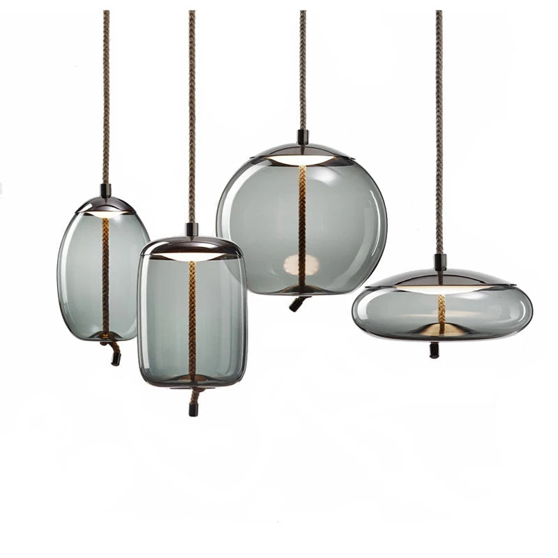 Valentina nordisk LED-pendel — dekorativt glas