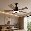 Modern Ceiling Fan with Lights 52 Inch Flush Mount Plywood Blades LED Dimmable Light | ribuella