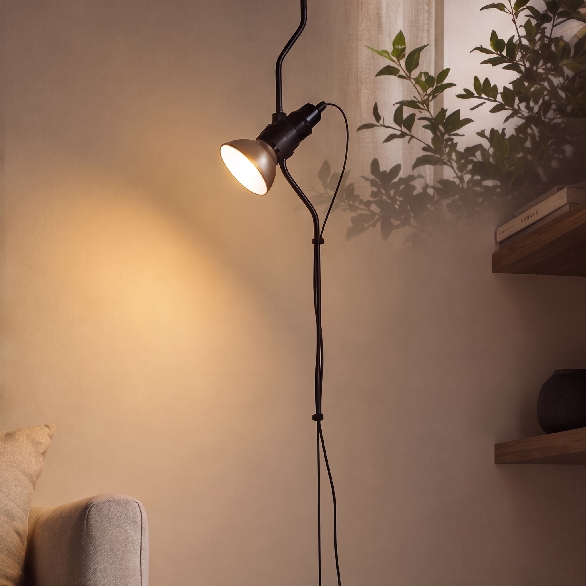 Moderní stojací lampa s nastavitelnou výškou, kovovým bodovým světlem pro vnitřní osvětlení | ribuella