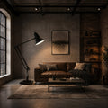 Lampadaire moderne avec base en métal et hauteur réglable, pour l’éclairage du salon | ribuella
