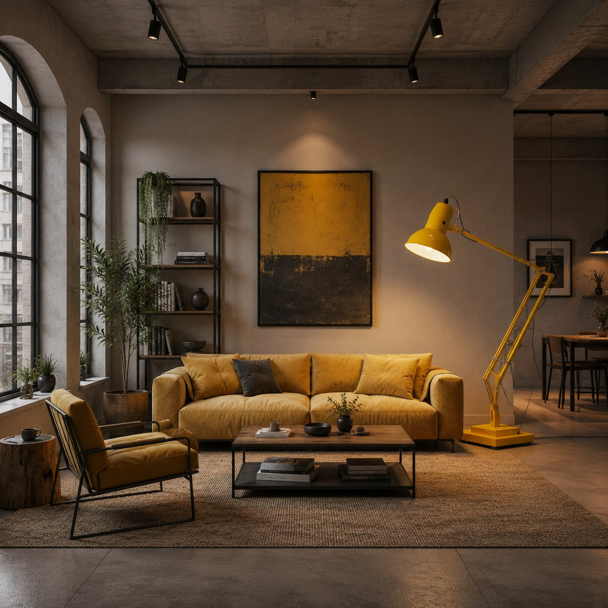 Lampadaire moderne avec base en métal et hauteur réglable, pour l’éclairage du salon | ribuella