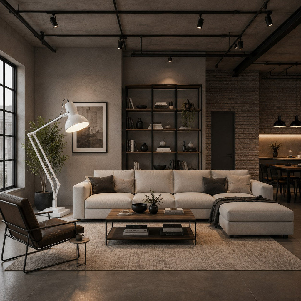 Lampadaire moderne avec base en métal et hauteur réglable, pour l’éclairage du salon | ribuella