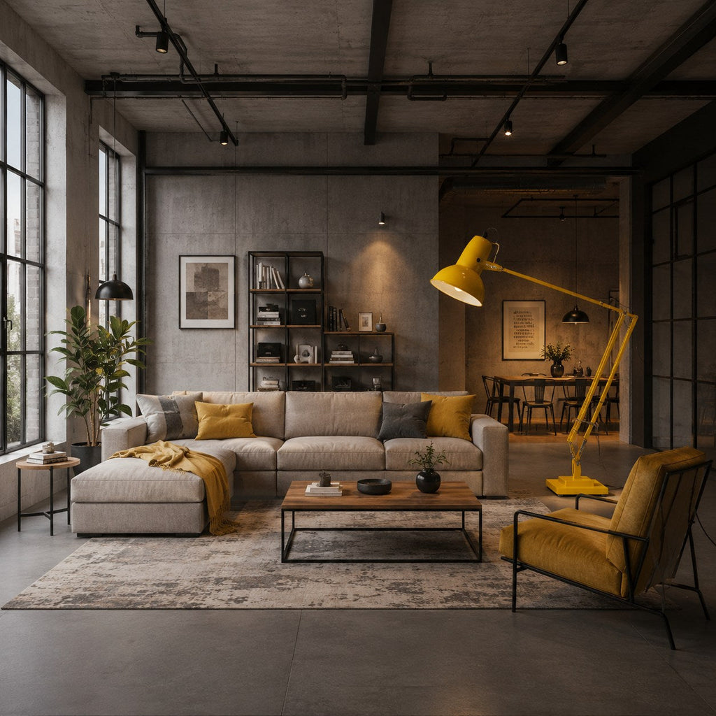 Lampadaire moderne avec base en métal et hauteur réglable, pour l’éclairage du salon | ribuella