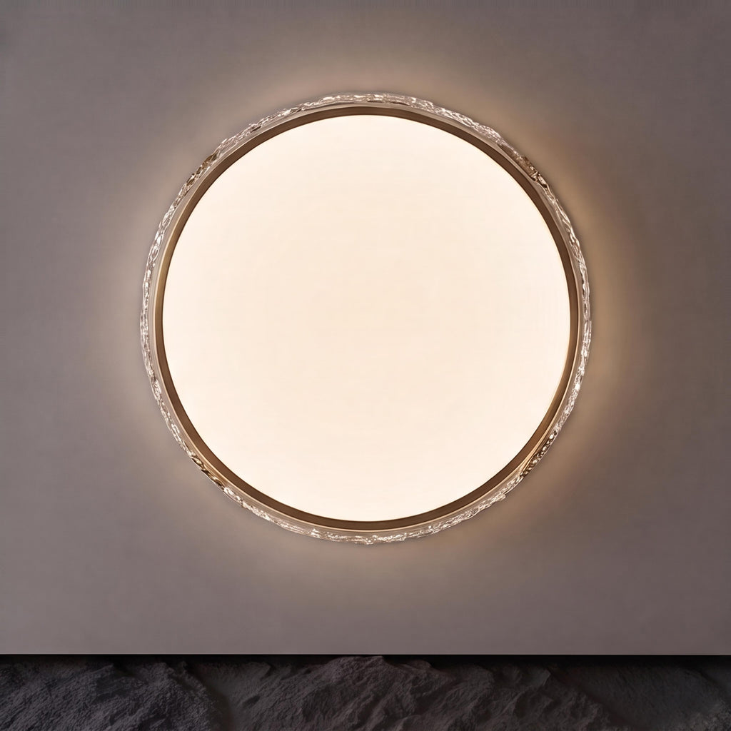 Moderne flächenbündige Deckenleuchte aus Kupfer und Glas mit sanftem, stimmungsvollem Licht | ribuella