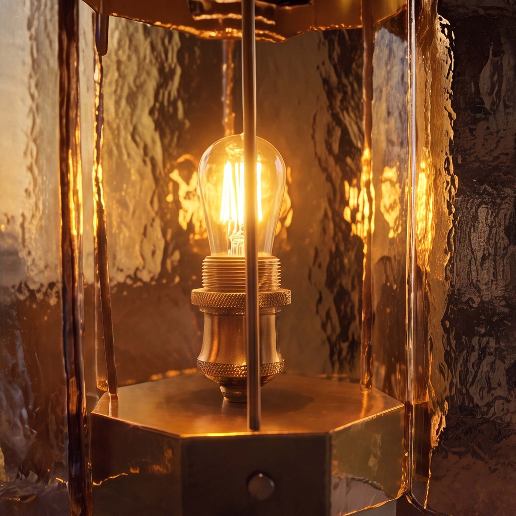 Moderne Tischleuchte aus Glas mit einstellbarer Helligkeit, USB-betriebene LED-Nachttischlampe für die Wohnungsdekoration | ribuella