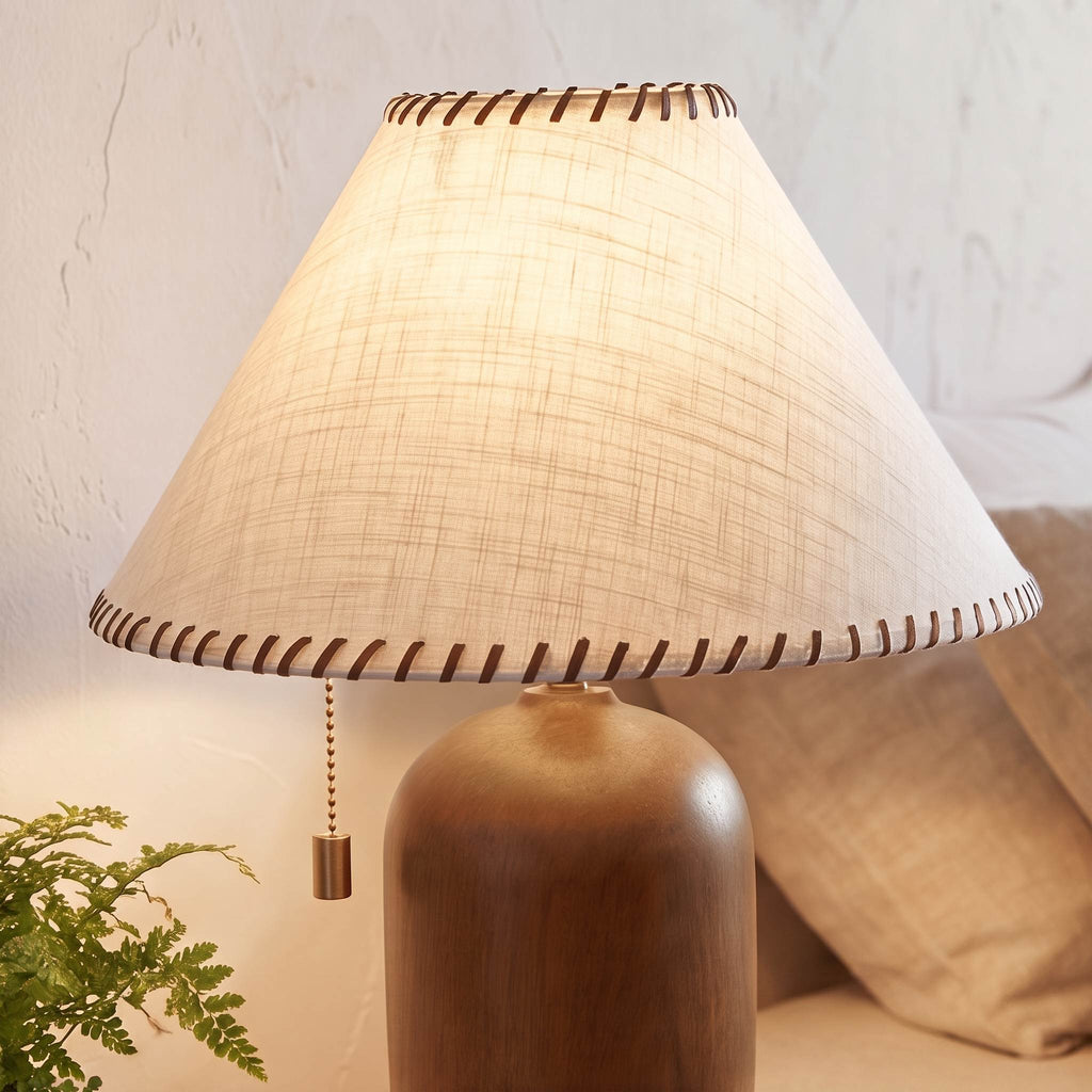 Modern Wood Table Lamp Adjustable LED Design for Home Office Nightstand or Desk Use | ribuella
