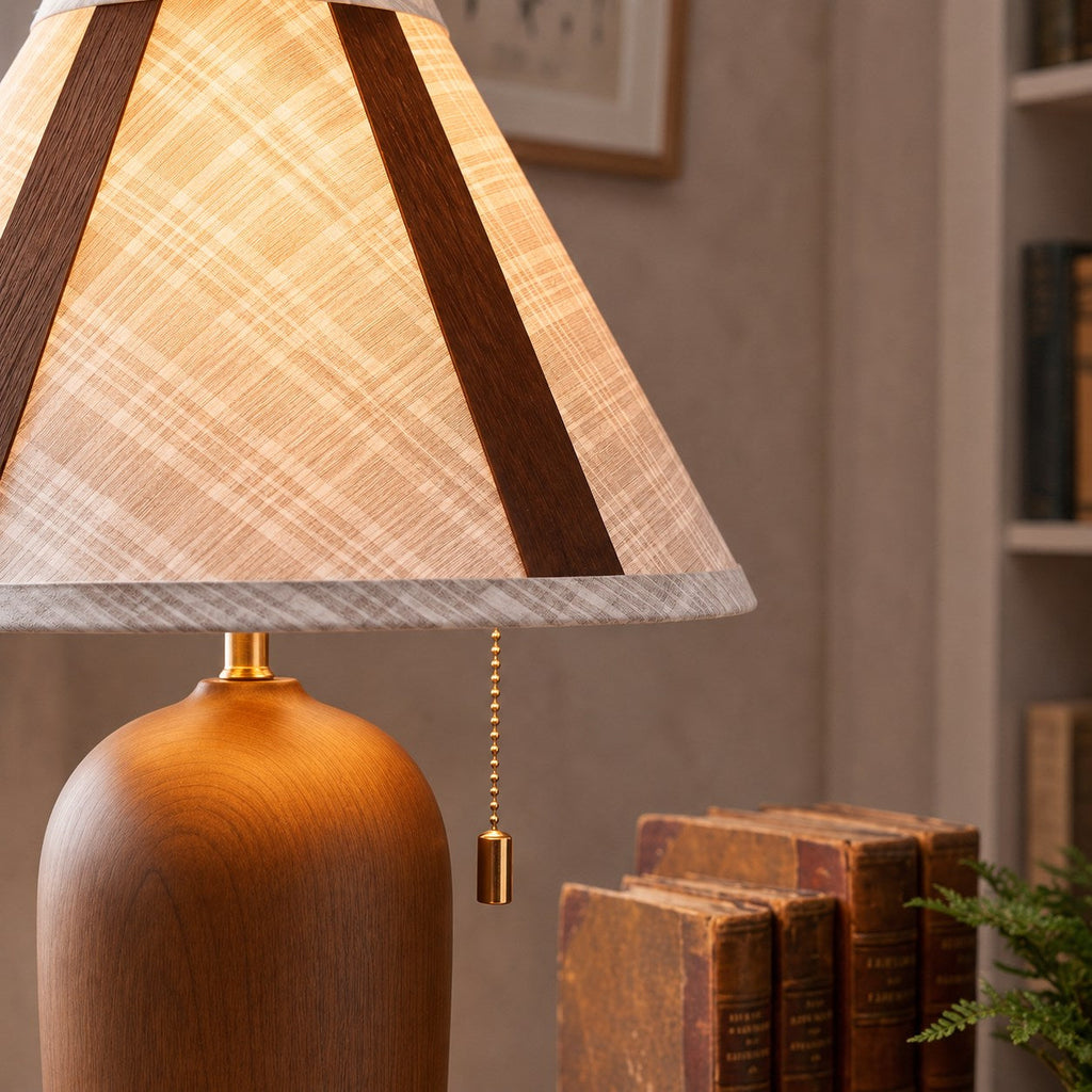 Modern Wood Table Lamp Adjustable LED Design for Home Office Nightstand or Desk Use | ribuella