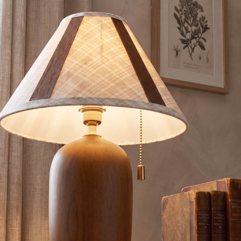 Modern Wood Table Lamp Adjustable LED Design for Home Office Nightstand or Desk Use | ribuella