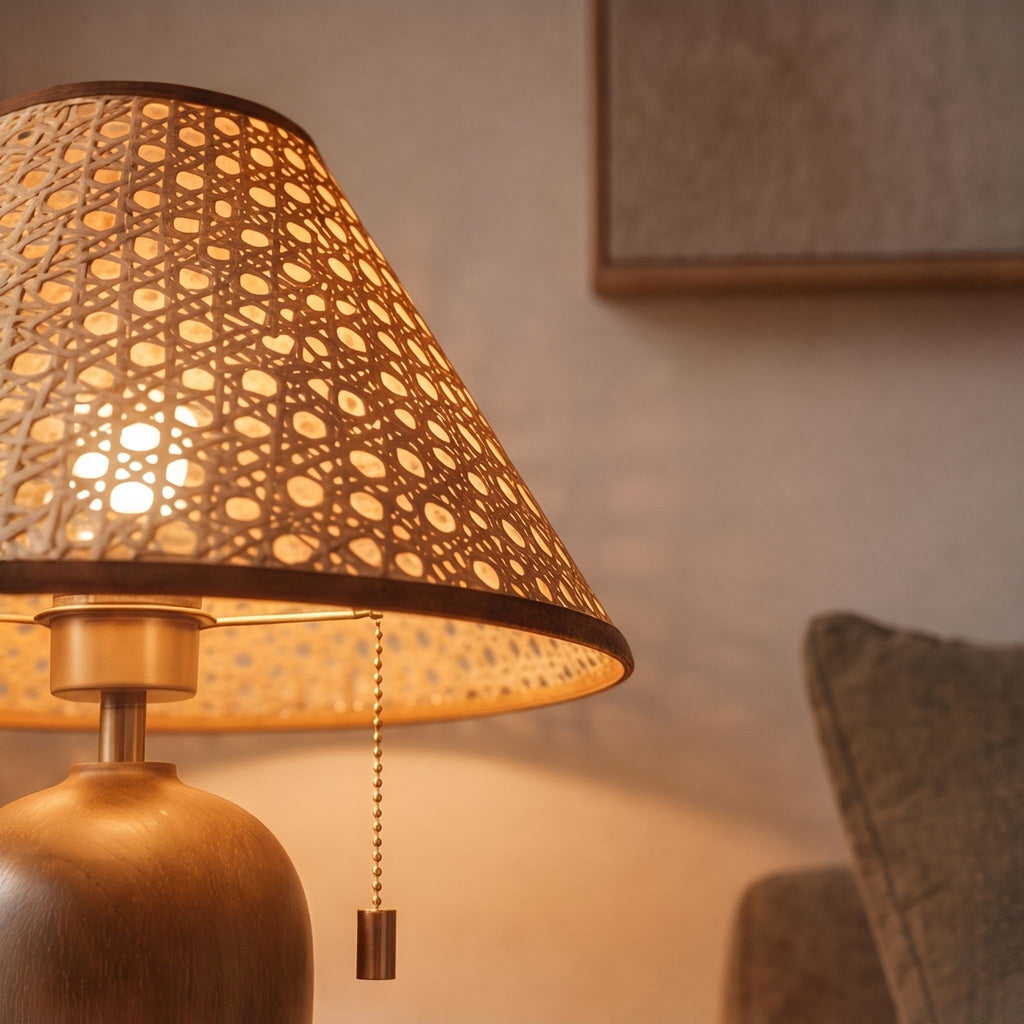 Modern Wood Table Lamp Adjustable LED Design for Home Office Nightstand or Desk Use | ribuella