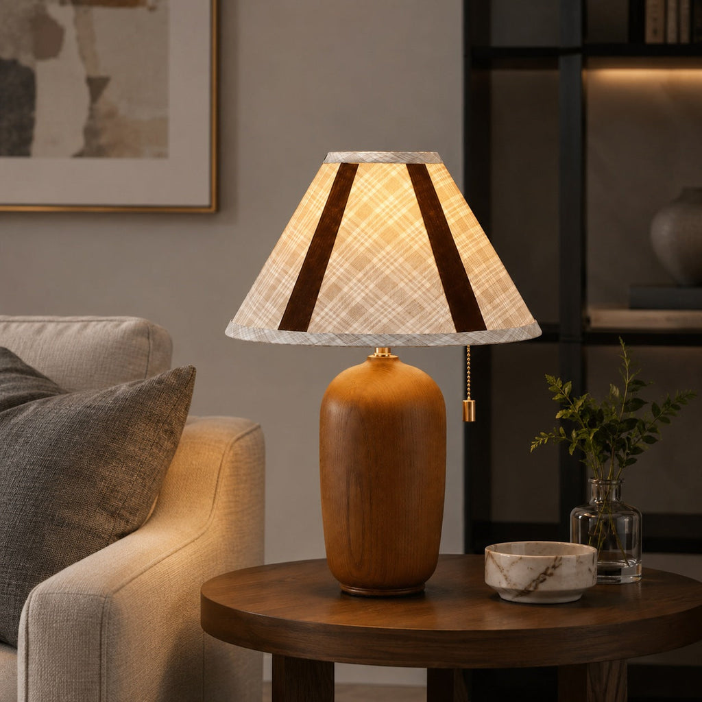 Modern Wood Table Lamp Adjustable LED Design for Home Office Nightstand or Desk Use | ribuella