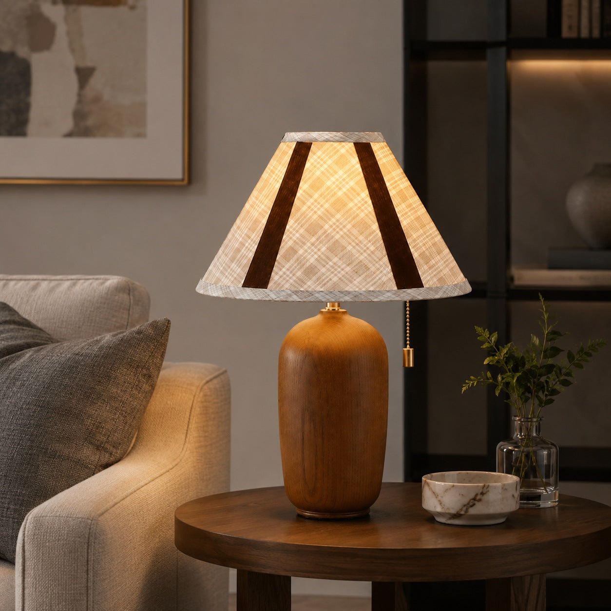 Modern Wood Table Lamp Adjustable LED Design for Home Office Nightstand or Desk Use | ribuella