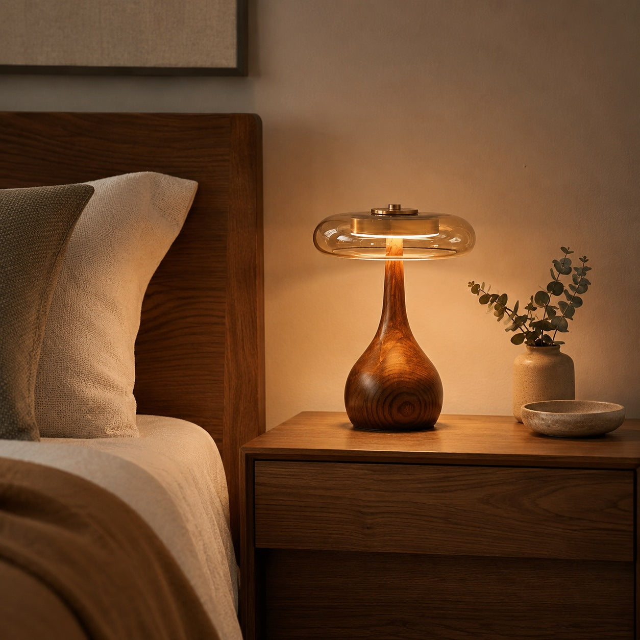 Modern Table Lamp with Adjustable Shade and Metal Base for Home Office or Bedroom Lighting | ribuella