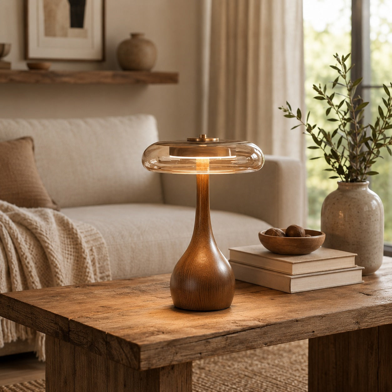 Modern Table Lamp with Adjustable Shade and Metal Base for Home Office or Bedroom Lighting | ribuella