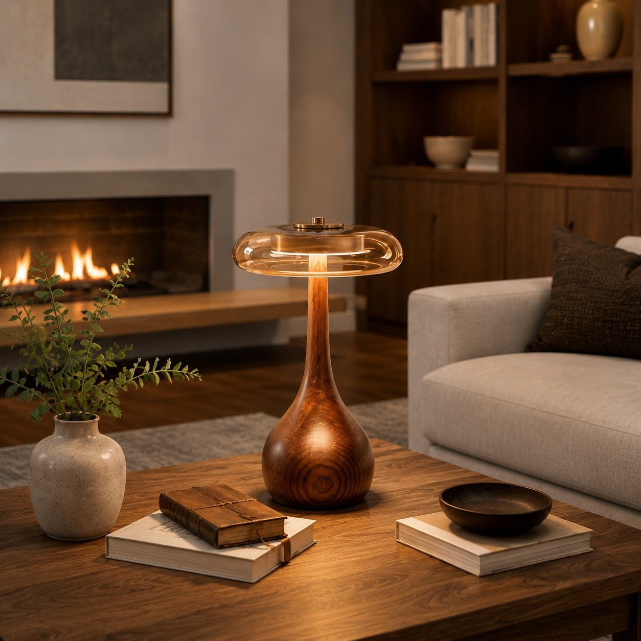 Modern Table Lamp with Adjustable Shade and Metal Base for Home Office or Bedroom Lighting | ribuella