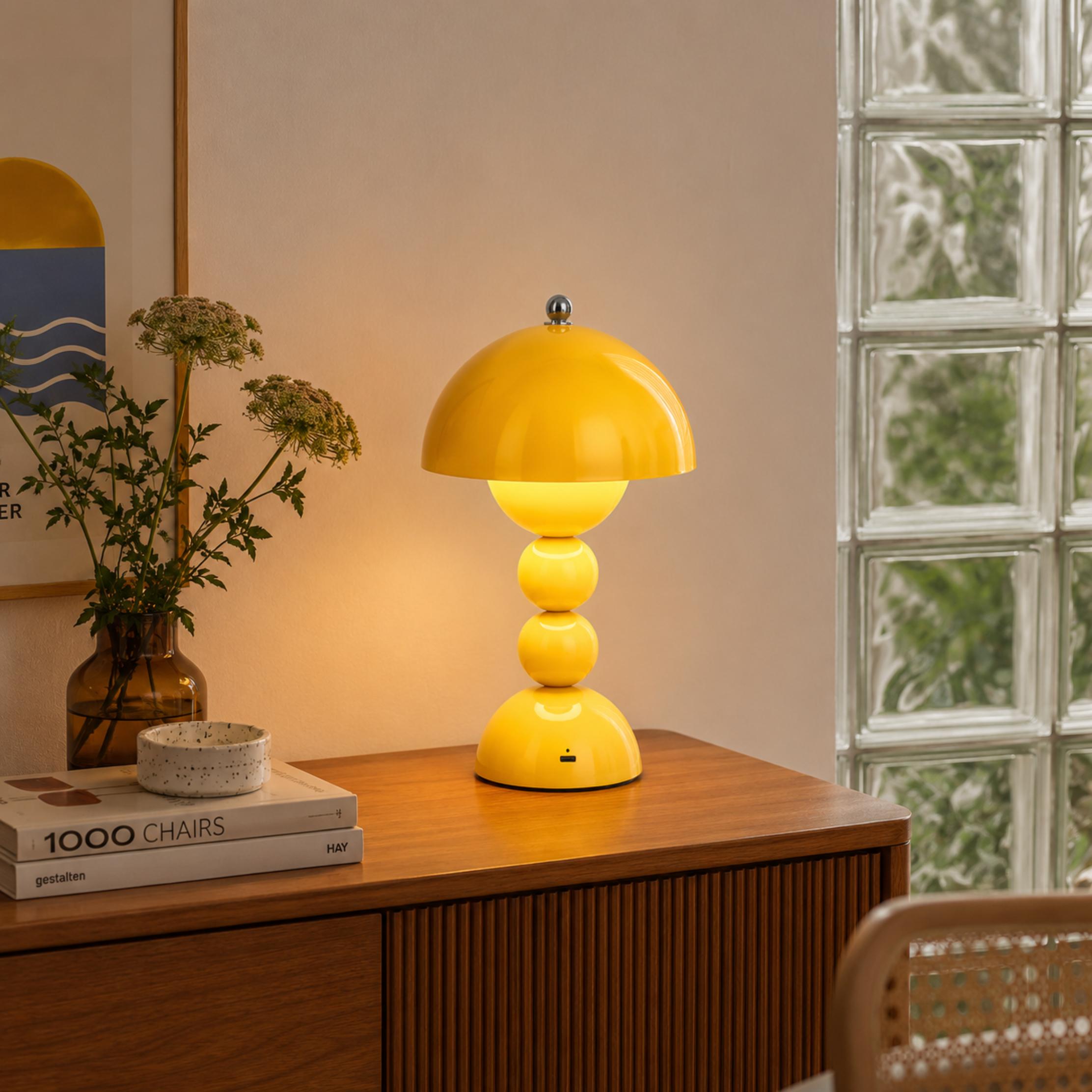 Nordisk stil bordlampe, transportabel akryl-LED-lampe med berøringsstyring til indendørs brug, USB-drevet | ribuella
