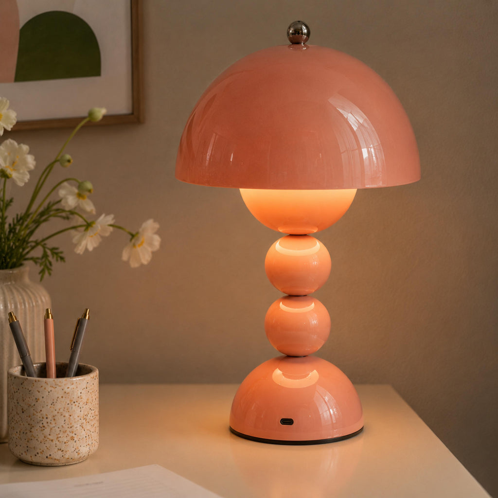 Nordisk stil bordlampe, transportabel akryl-LED-lampe med berøringsstyring til indendørs brug, USB-drevet | ribuella