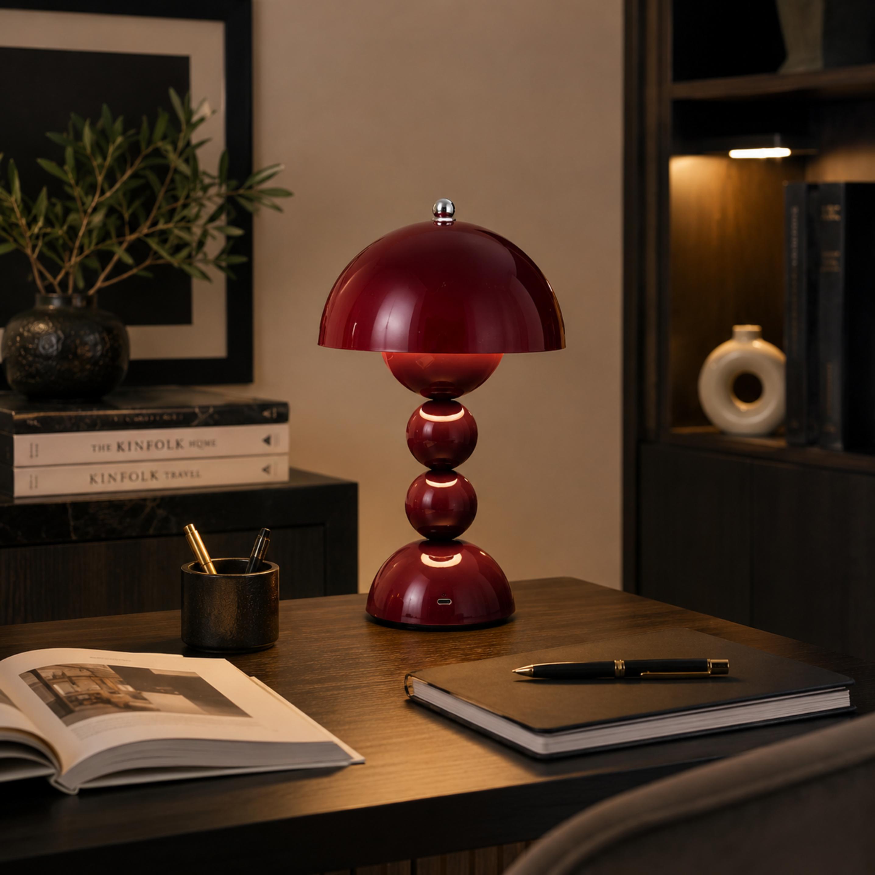 Nordisk stil bordlampe, transportabel akryl-LED-lampe med berøringsstyring til indendørs brug, USB-drevet | ribuella