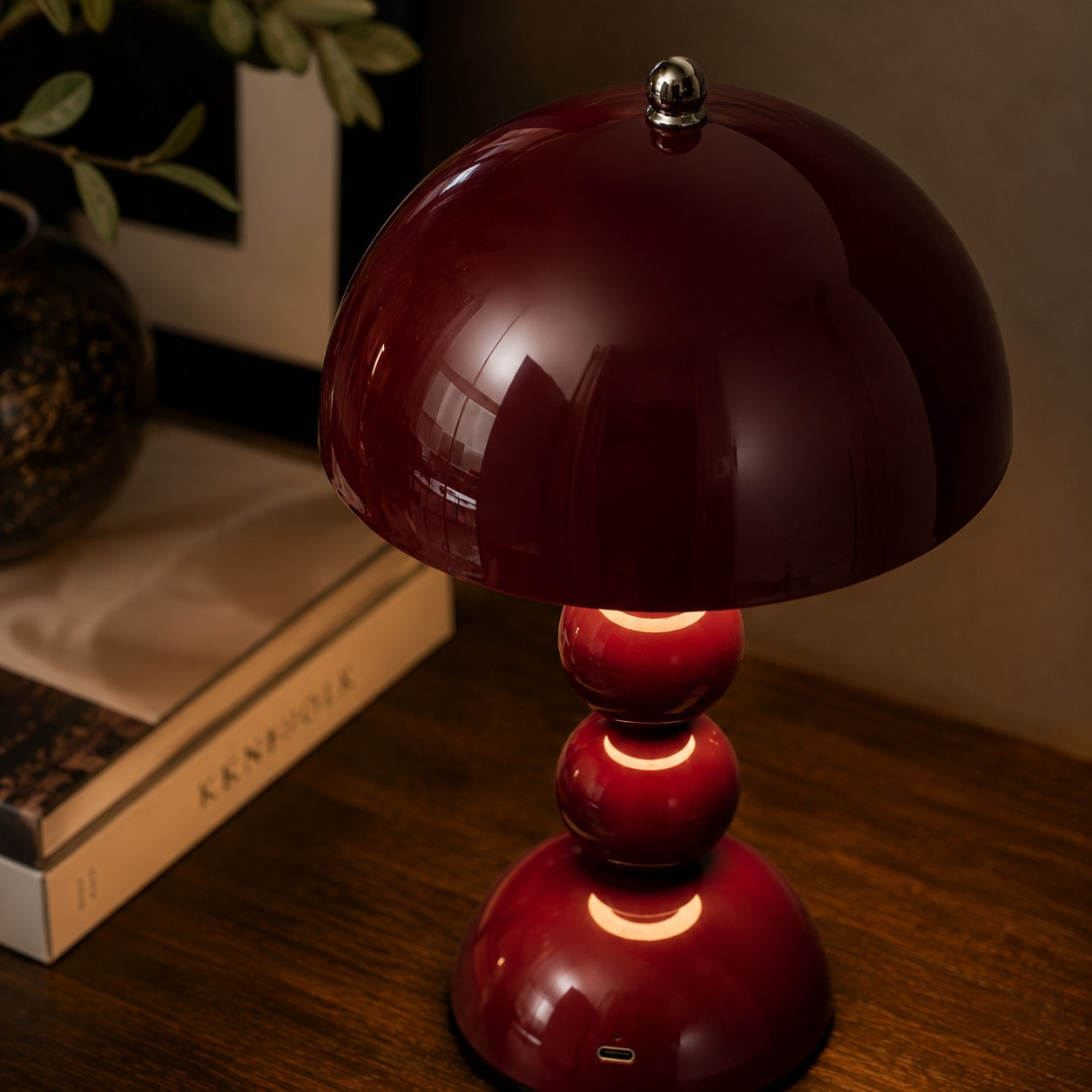 Nordisk stil bordlampe, transportabel akryl-LED-lampe med berøringsstyring til indendørs brug, USB-drevet | ribuella