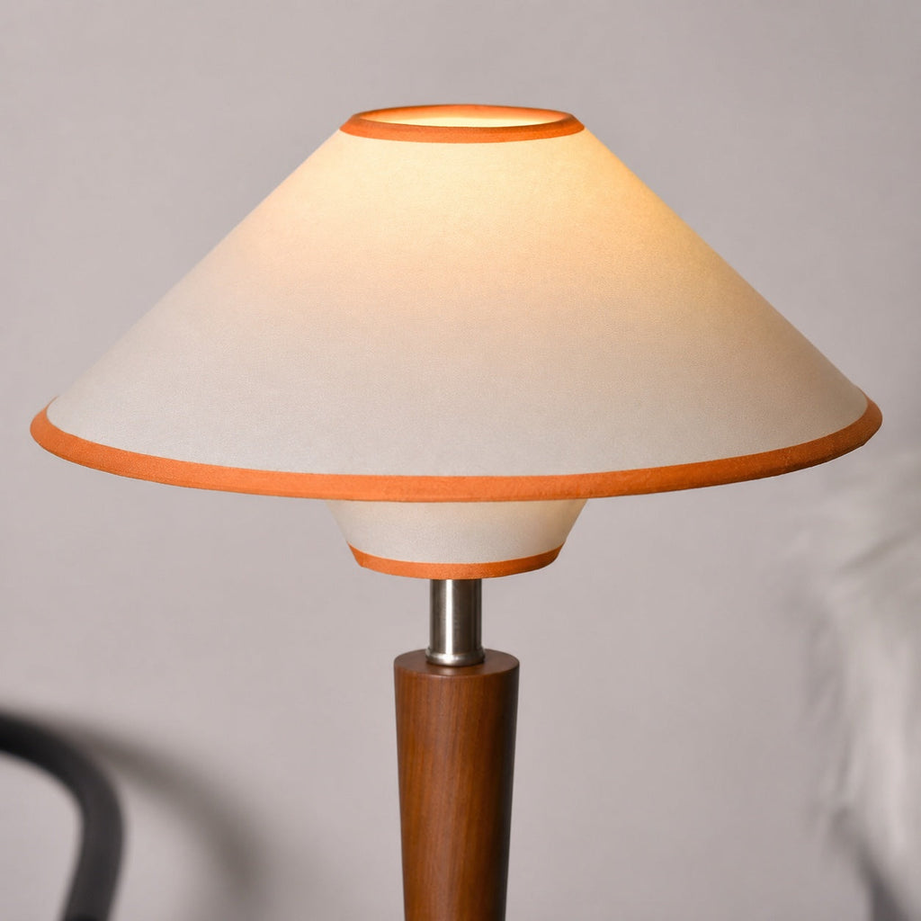 Modern Table Lamp with Wooden Base and Fabric Shade Plug-in Adjustable Dimmable 40W E26/E27 | ribuella