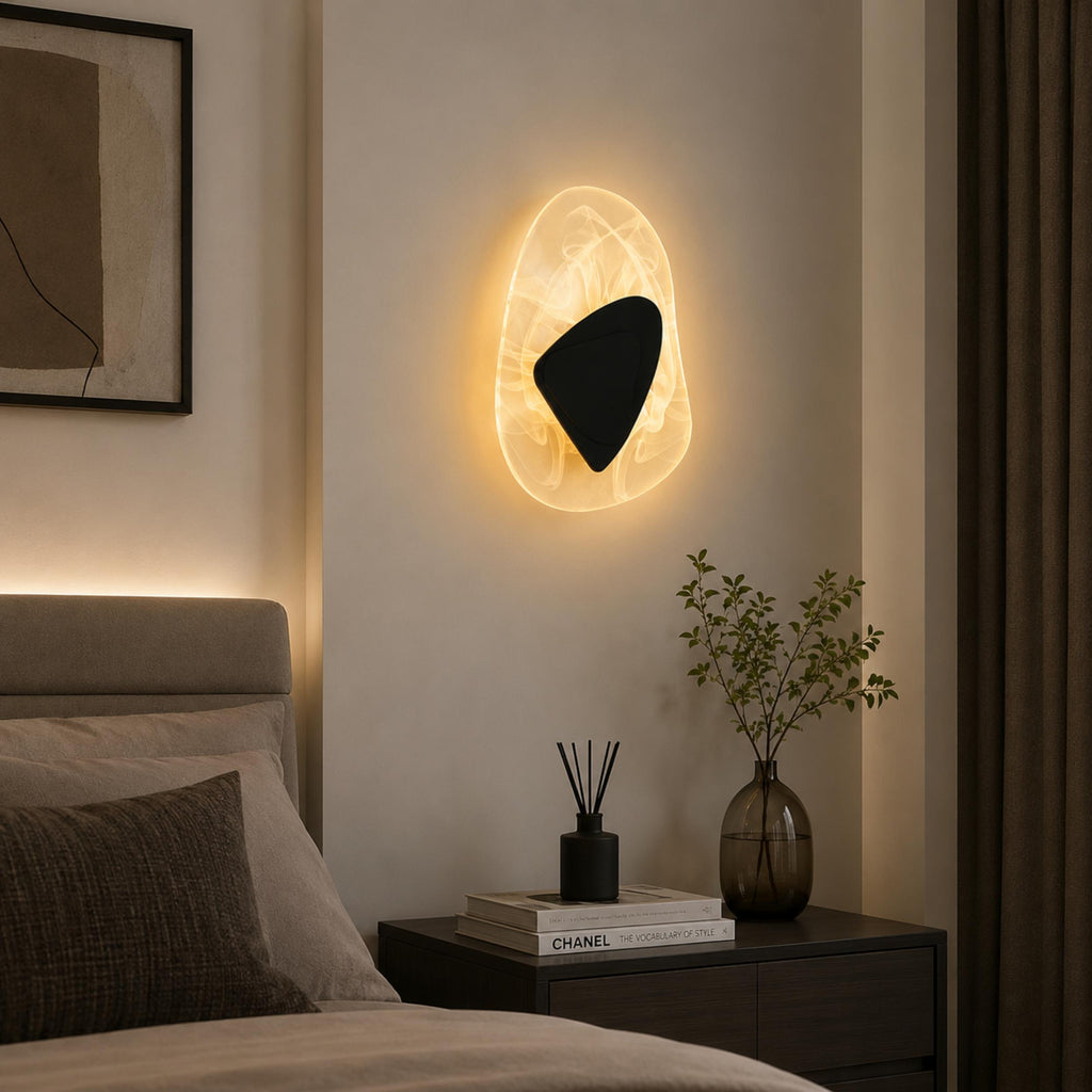 Moderne Wandleuchte zur Wandmontage aus Eisen und Kristall mit verstellbarem LED-Licht, warmweiß und kaltweiß | ribuella