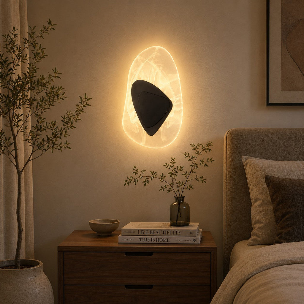 Moderne Wandleuchte zur Wandmontage aus Eisen und Kristall mit verstellbarem LED-Licht, warmweiß und kaltweiß | ribuella