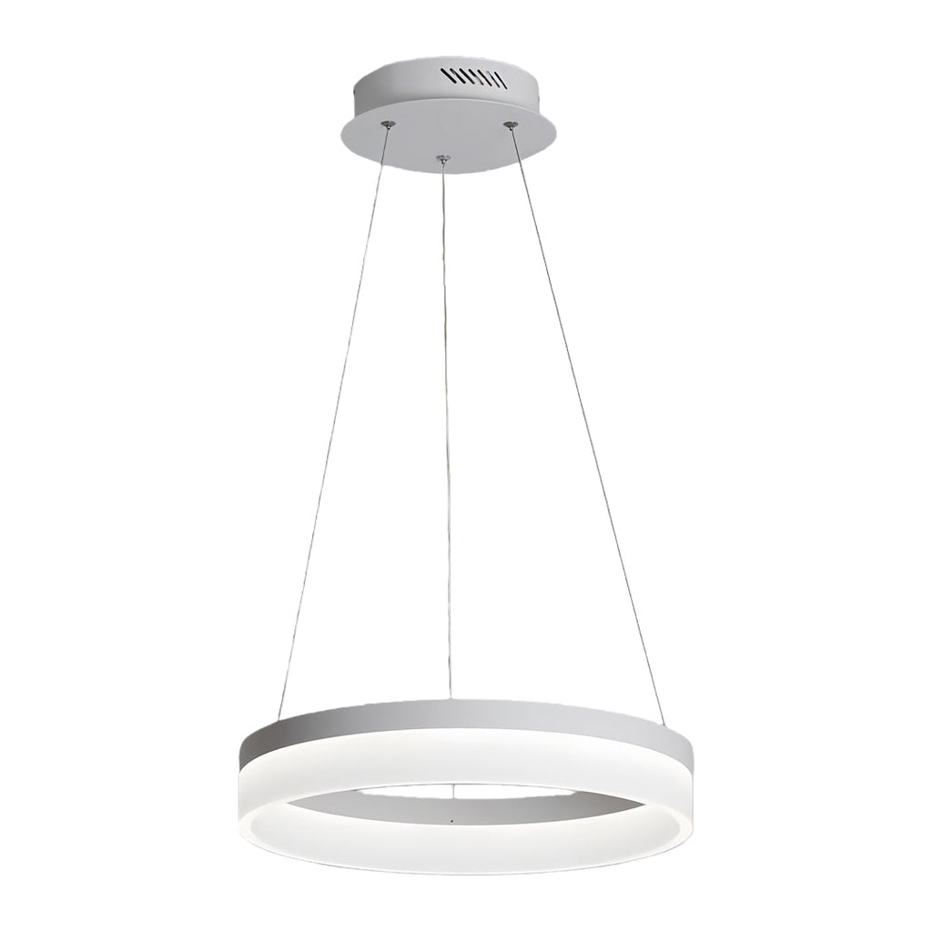 Modern Black Pendant Light Adjustable Aluminum Hanging Light with Dimmable LED and Acrylic Shade | ribuella