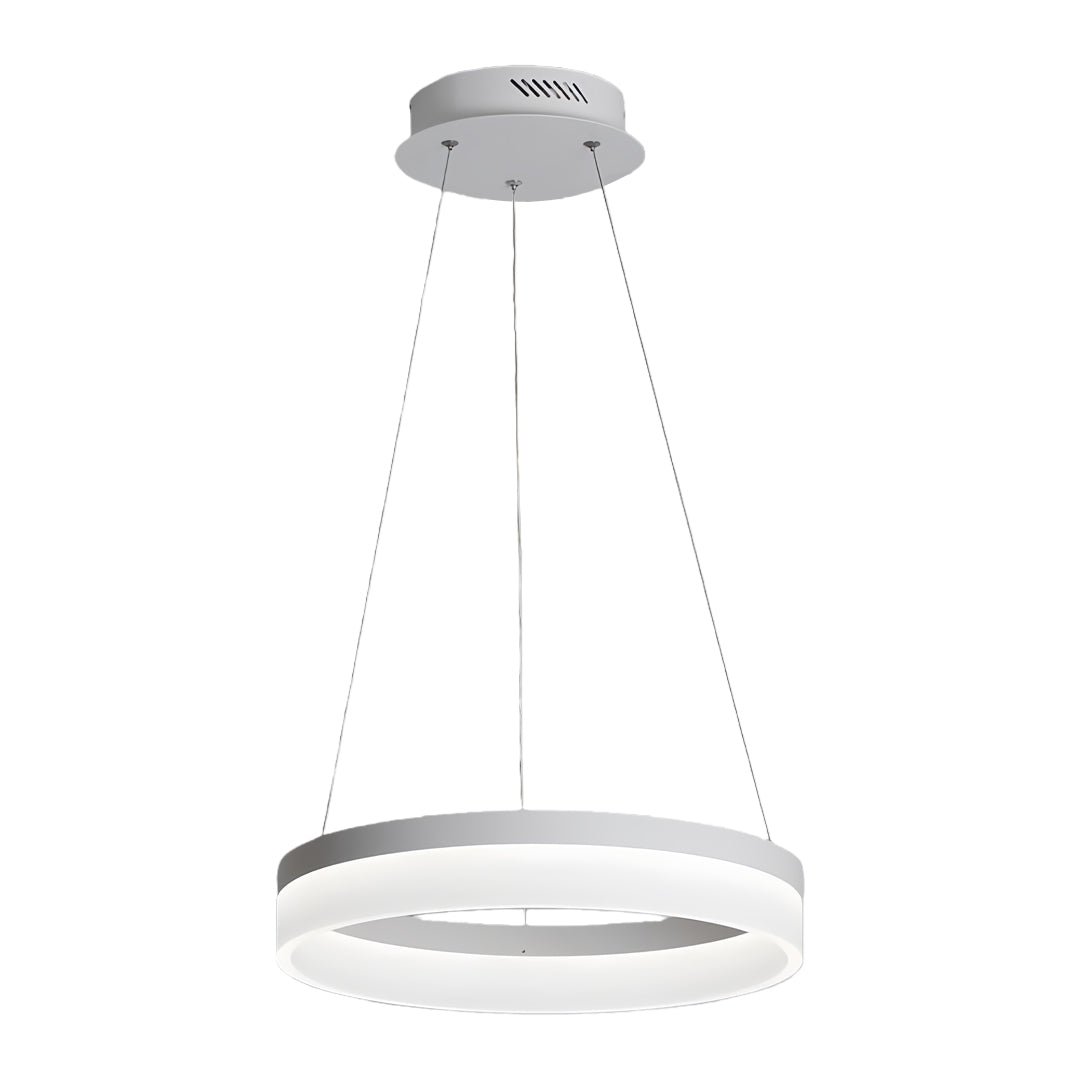 Modern Black Pendant Light Adjustable Aluminum Hanging Light with Dimmable LED and Acrylic Shade | ribuella