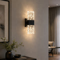Moderne Kristall-Wandleuchte mit LED-Beleuchtung, galvanisierten Beschlägen, dimmbar, Warmweiß 3000K | ribuella