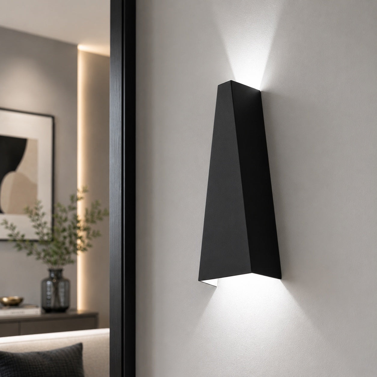 Moderne LED-Wandleuchte mit Up- und Downlight, Aluminium, 10 W, dimmbar, für den Innenbereich | ribuella